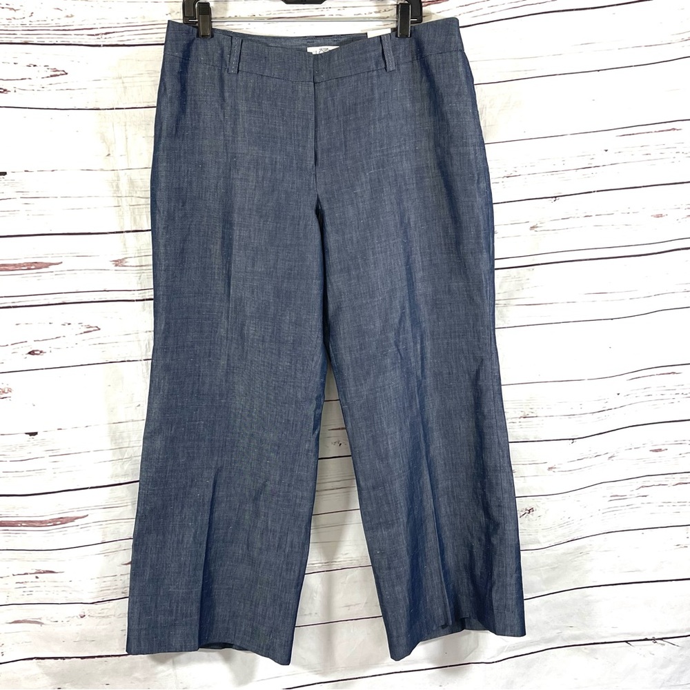Ann Taylor Loft Women's‎ Julie Pant Size 14P Work Trouser Blue